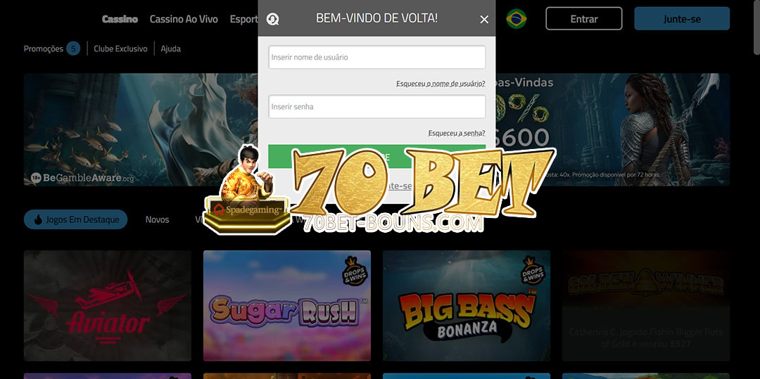 70 bet login