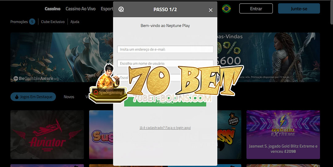 70 bet registrar